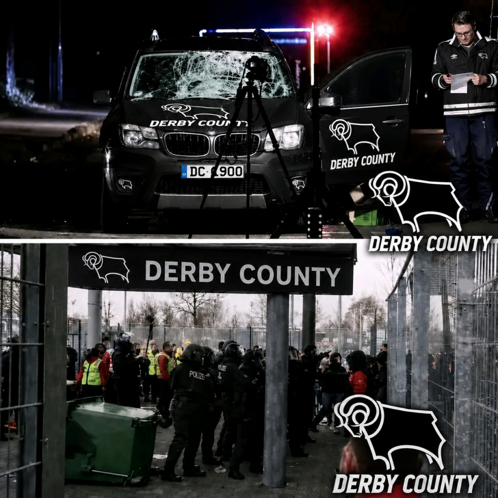 🚨 Derby County in shock: Police operation at training ground, player questioned, fans demand answers.