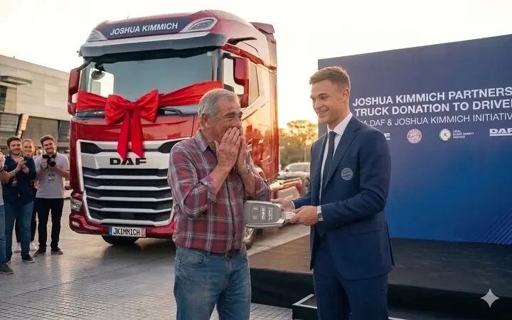 ❤️ AUSSERGEWÖHNLICHE AKTION: Joshua Kimmich, Kapitän des FC Bayern Munich, der nicht nur für seine Führungsqualitäten auf dem Platz, sondern auch für seine Bescheidenheit und Großzügigkeit bekannt ist, hat viele Menschen tief bewegt, nachdem er beschlossen hat, einem Lkw-Fahrer, der sich in einer verzweifelten Situation befand, einen neuen