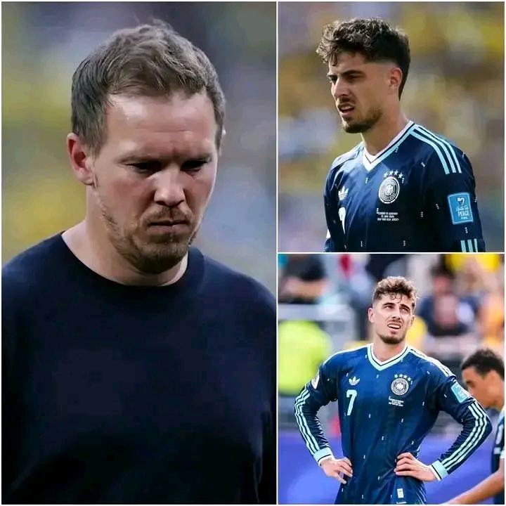 🚨💔 „ER IST ERST 27 JAHRE ALT…“ – Julian Nagelsmann rang nach Worten, als er sich nach der Niederlage gegen Ecuador im letzten Gruppenspiel der WM 2026 erstmals zu Kai Havertz äußerte. Der deutsche Nationaltrainer appellierte an die Fans, angesichts der heftigen Kritik am Stürmer fairer zu sein. Laut Nagelsmann stellen psychischer Druck, die öffentliche Beobachtung und eine Formkrise die größte Herausforderung in Havertz’ Karriere dar und machen seine Zukunft zu einem Thema von nationalem Interesse in…..